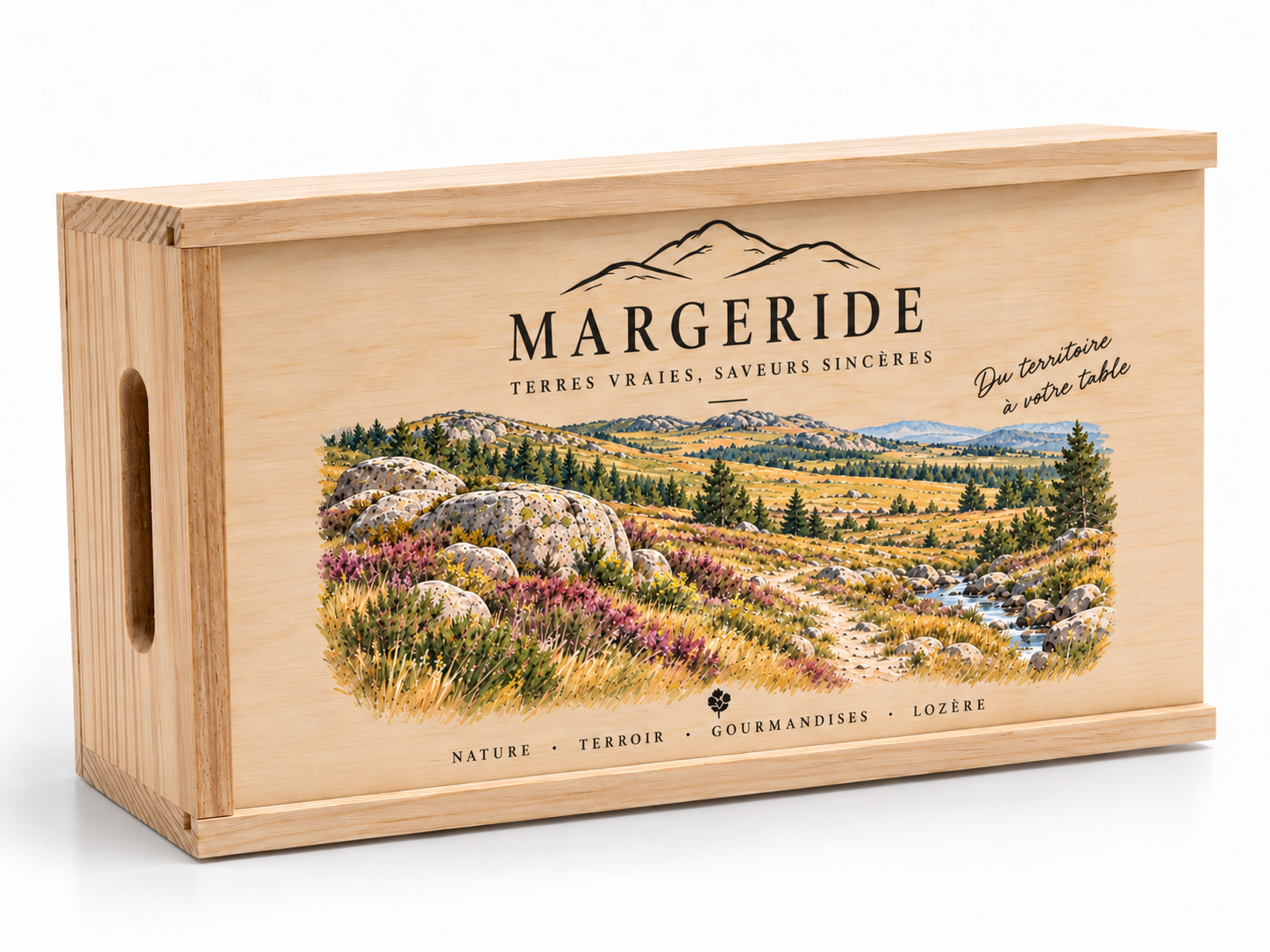 Cadre en bois du coffret